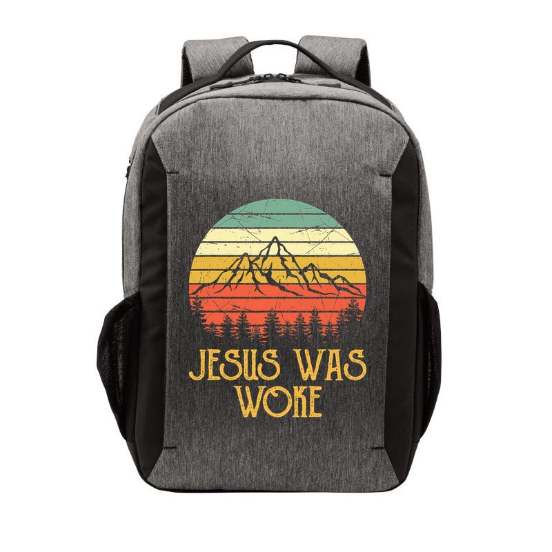 Liberal Democrat Jesus Was Woke Christian Vector Backpack