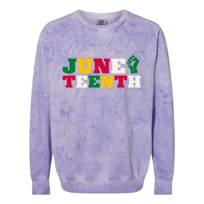 Liberation Day Juneteenth Commemoration Colorblast Crewneck Sweatshirt