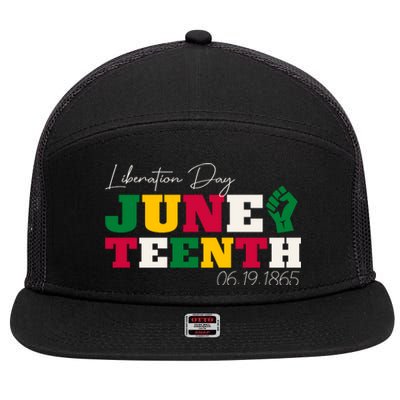 Liberation Day Juneteenth Commemoration 7 Panel Mesh Trucker Snapback Hat