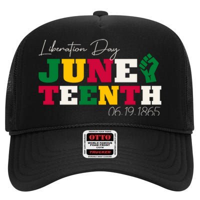 Liberation Day Juneteenth Commemoration High Crown Mesh Back Trucker Hat