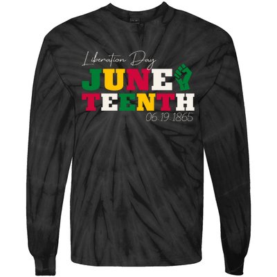 Liberation Day Juneteenth Commemoration Tie-Dye Long Sleeve Shirt