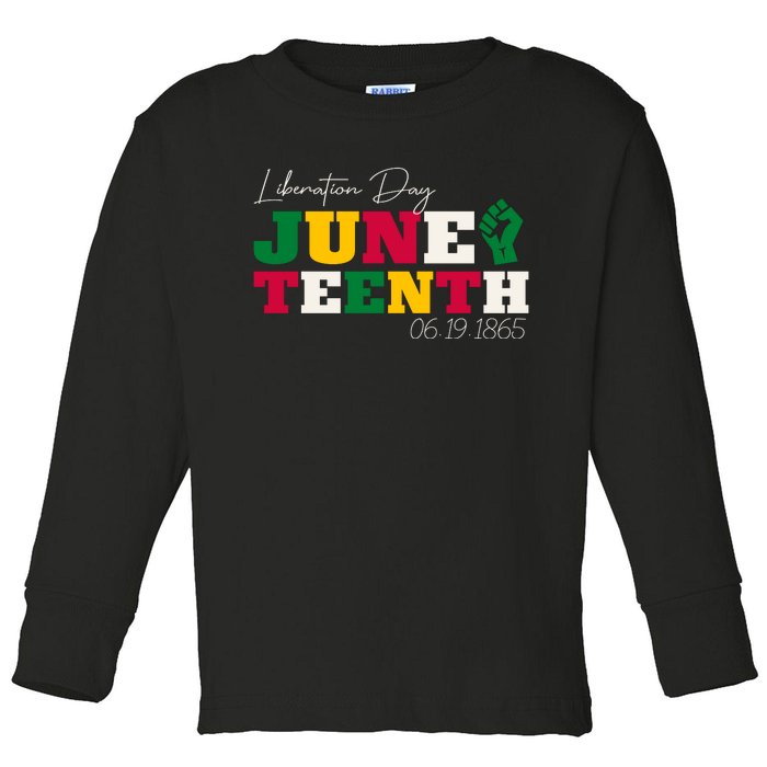 Liberation Day Juneteenth Commemoration Toddler Long Sleeve Shirt