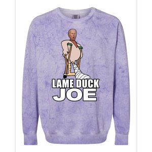 Lame Duck Joe Biden Funny Colorblast Crewneck Sweatshirt