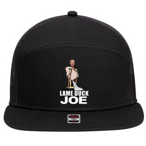 Lame Duck Joe Biden Funny 7 Panel Mesh Trucker Snapback Hat