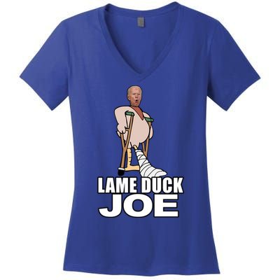 Lame Duck Joe Biden Funny Women's V-Neck T-Shirt