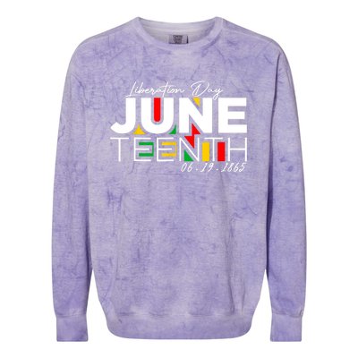 Liberation Day Juneteenth 6 19 1985 Colorblast Crewneck Sweatshirt