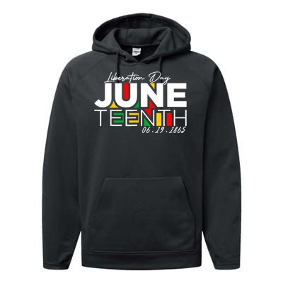 Liberation Day Juneteenth 6 19 1985 Performance Fleece Hoodie