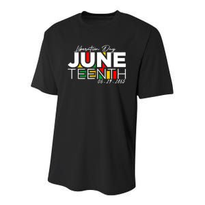 Liberation Day Juneteenth 6 19 1985 Youth Performance Sprint T-Shirt