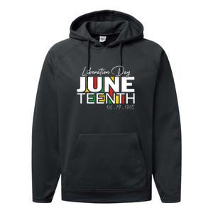 Liberation Day Juneteenth 1865 Black Freedom African Flag Gift African Pride Performance Fleece Hoodie