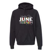 Liberation Day Juneteenth 1865 Black Freedom African Flag Gift African Pride Premium Hoodie