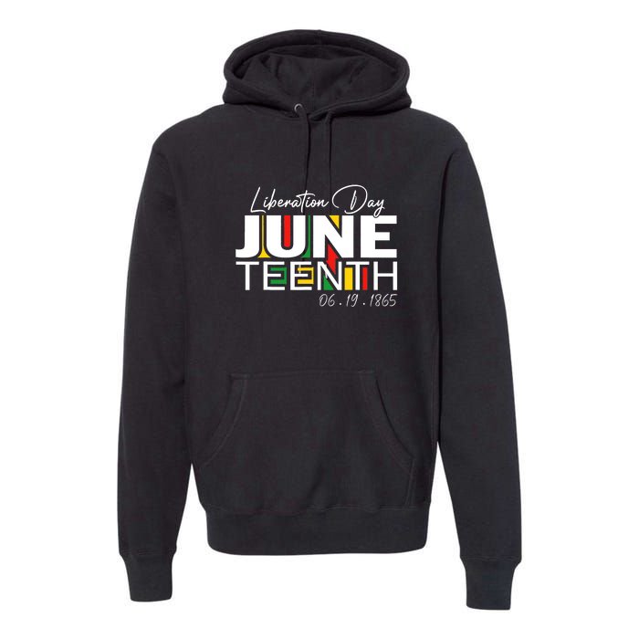 Liberation Day Juneteenth 1865 Black Freedom African Flag Gift African Pride Premium Hoodie