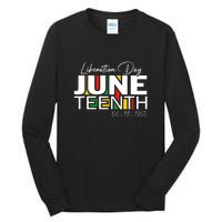 Liberation Day Juneteenth 1865 Black Freedom African Flag Gift African Pride Tall Long Sleeve T-Shirt