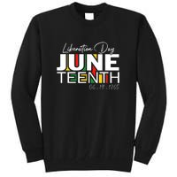 Liberation Day Juneteenth 1865 Black Freedom African Flag Gift African Pride Tall Sweatshirt