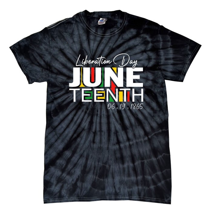 Liberation Day Juneteenth 1865 Black Freedom African Flag Gift African Pride Tie-Dye T-Shirt