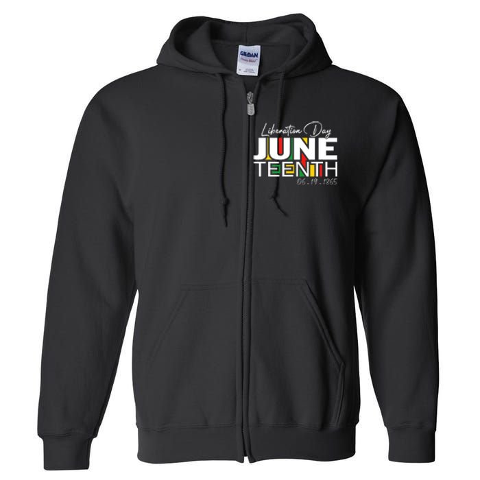 Liberation Day Juneteenth 1865 Black Freedom African Flag Gift African Pride Full Zip Hoodie