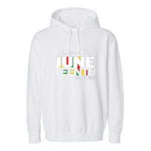 Liberation Day Juneteenth 1865 Black Freedom African Flag Gift African Pride Garment-Dyed Fleece Hoodie