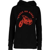 Lesbian D Kes On Bikes Lesbian History Pride Womens Funnel Neck Pullover Hood