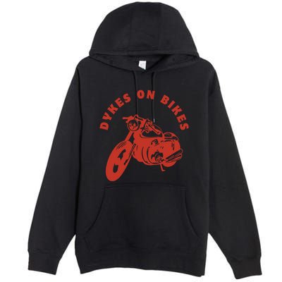 Lesbian D Kes On Bikes Lesbian History Pride Premium Pullover Hoodie