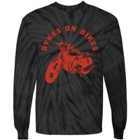 Lesbian D Kes On Bikes Lesbian History Pride Tie-Dye Long Sleeve Shirt