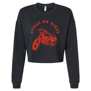 Lesbian D Kes On Bikes Lesbian History Pride Cropped Pullover Crew