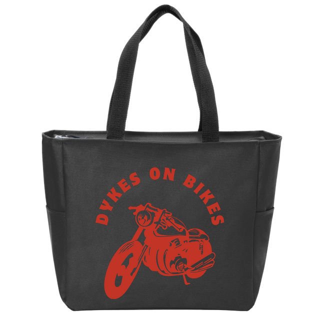 Lesbian D Kes On Bikes Lesbian History Pride Zip Tote Bag