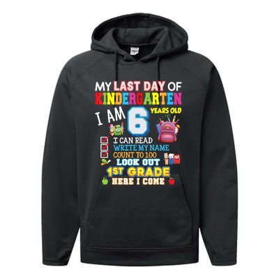 Last Day Kindergarten 1st Grade Here We Come Graduation For Kid Performance Fleece Hoodie