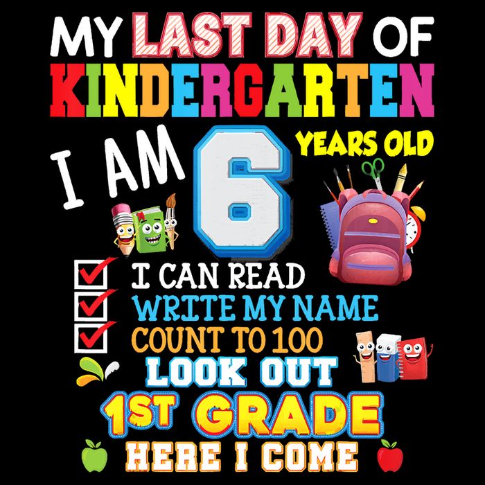 Last Day Kindergarten 1st Grade Here We Come Graduation For Kid V-Neck T-Shirt