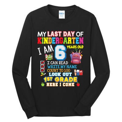 Last Day Kindergarten 1st Grade Here We Come Graduation For Kid Tall Long Sleeve T-Shirt