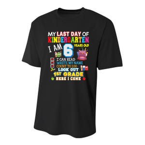 Last Day Kindergarten 1st Grade Here We Come Graduation For Kid Youth Performance Sprint T-Shirt