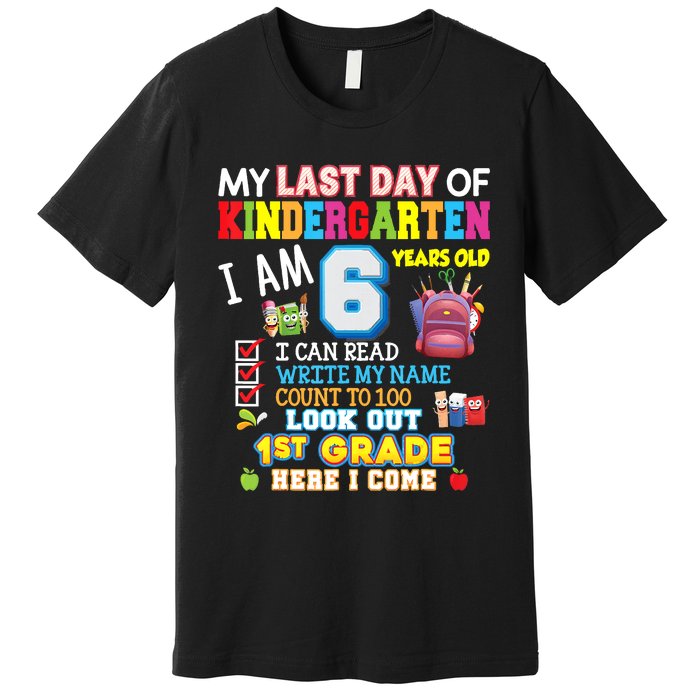 Last Day Kindergarten 1st Grade Here We Come Graduation For Kid Premium T-Shirt