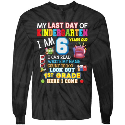 Last Day Kindergarten 1st Grade Here We Come Graduation For Kid Tie-Dye Long Sleeve Shirt