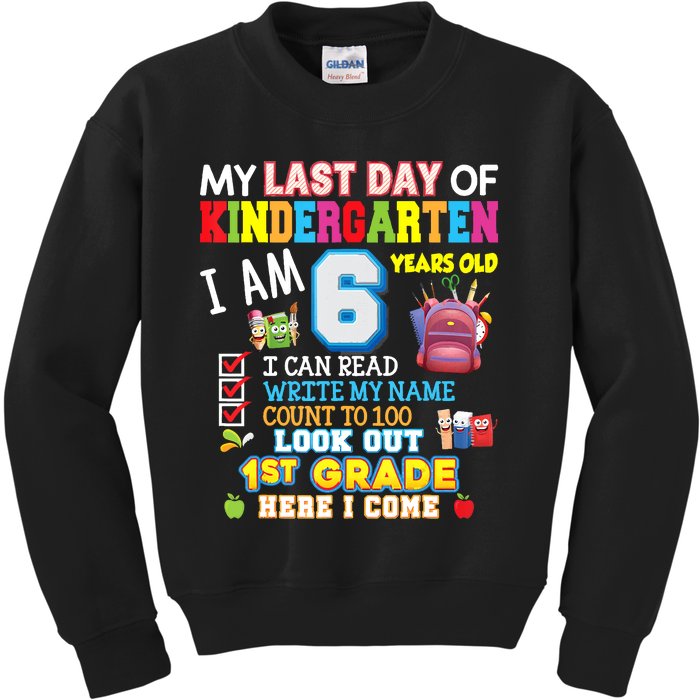 Last Day Kindergarten 1st Grade Here We Come Graduation For Kid Kids Sweatshirt