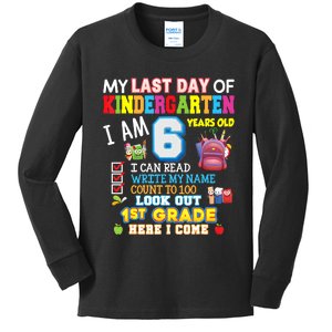 Last Day Kindergarten 1st Grade Here We Come Graduation For Kid Kids Long Sleeve Shirt