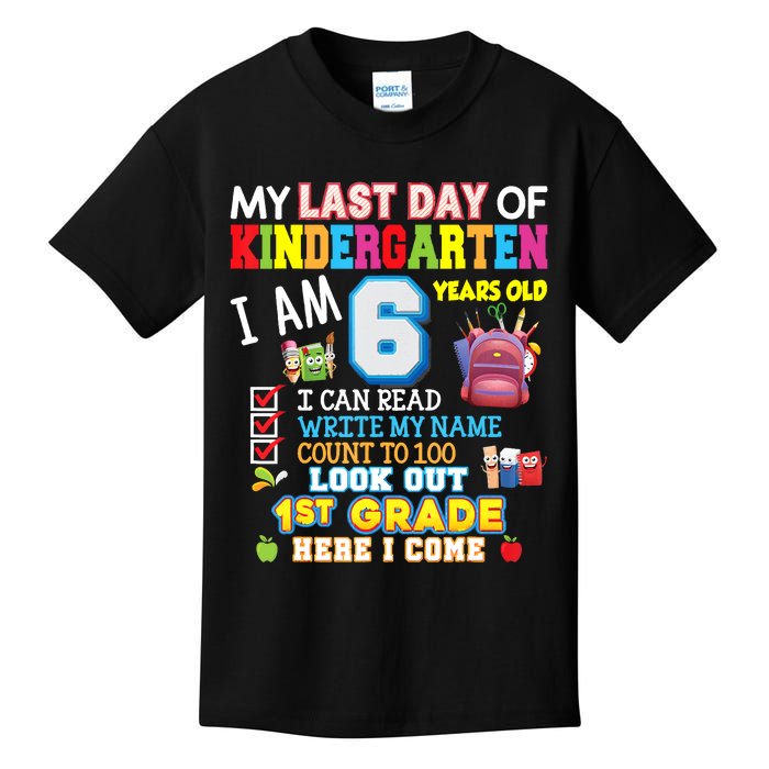 Last Day Kindergarten 1st Grade Here We Come Graduation For Kid Kids T-Shirt