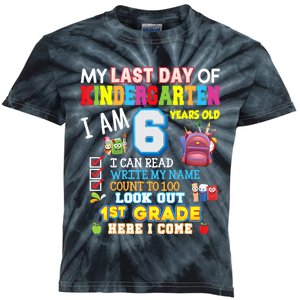 Last Day Kindergarten 1st Grade Here We Come Graduation For Kid Kids Tie-Dye T-Shirt