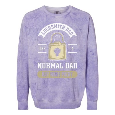 Locksmith Dad. Lock Picking. Locksmith Colorblast Crewneck Sweatshirt