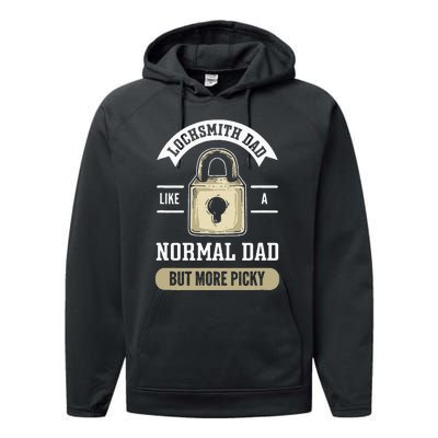 Locksmith Dad. Lock Picking. Locksmith Performance Fleece Hoodie