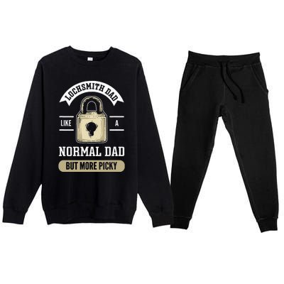 Locksmith Dad. Lock Picking. Locksmith Premium Crewneck Sweatsuit Set