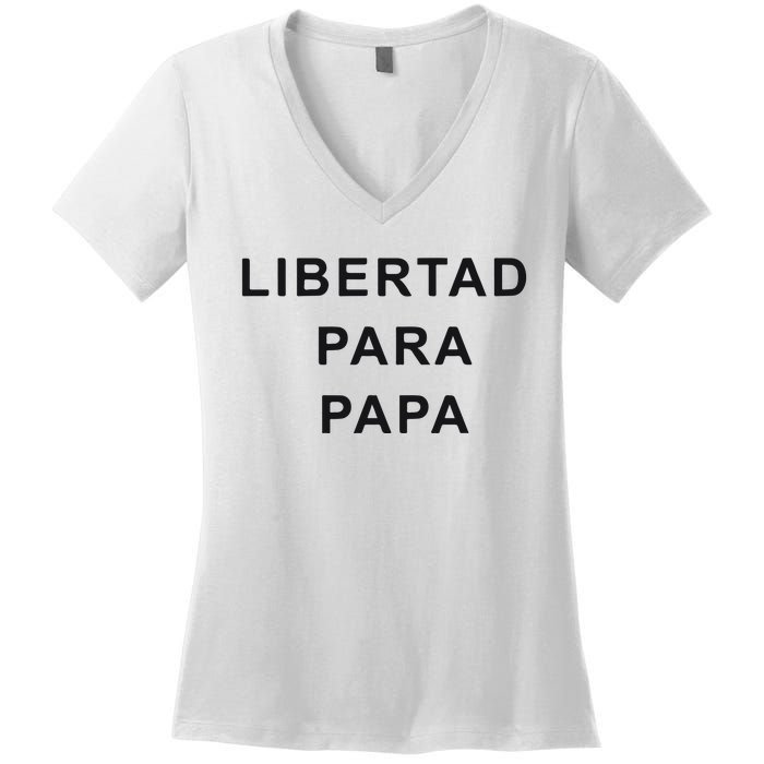 Luis Diaz Libertad Para Papa Women's V-Neck T-Shirt