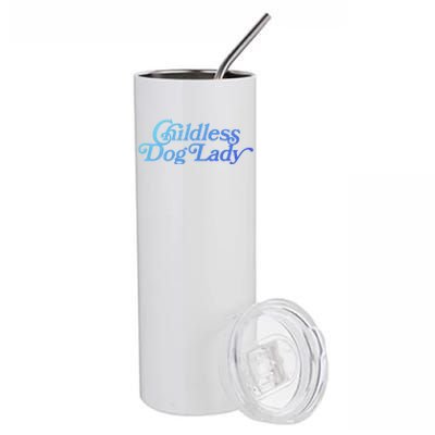 Less Dog Lady (Less Cat Lady Meme) Funny Cute Gift Stainless Steel Tumbler