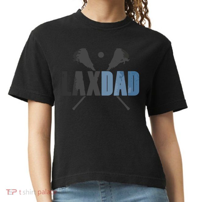 Lax Dad Lacrosse Player Father Coach Sticks Vintage Graphic Comfort Colors Boxy T-Shirt