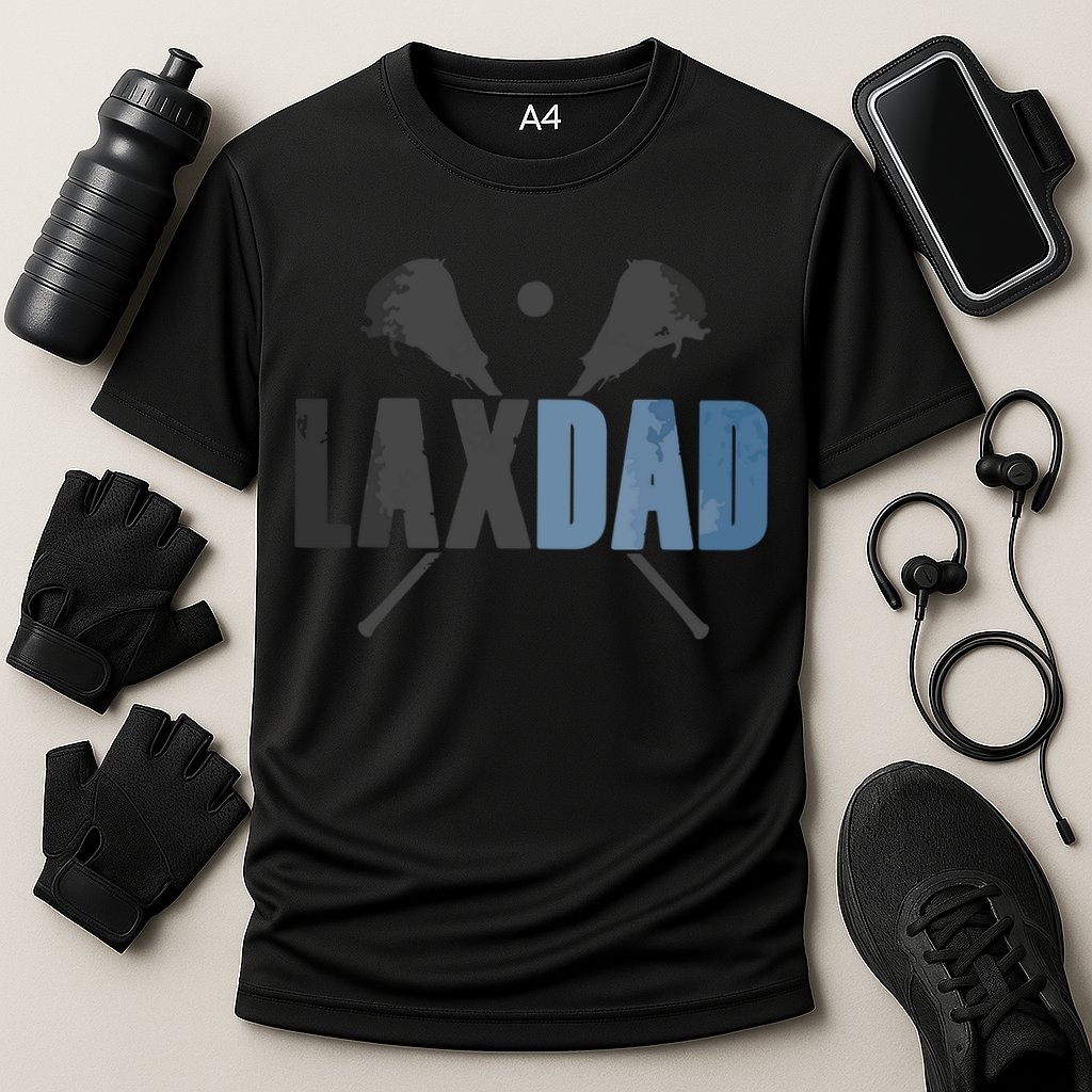 Lax Dad Lacrosse Player Father Coach Sticks Vintage Graphic Cooling Performance Crew T-Shirt