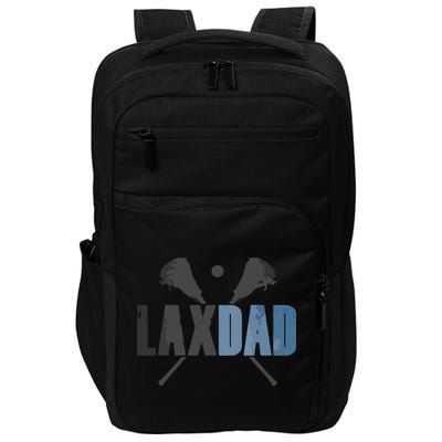 Lax Dad Lacrosse Player Father Coach Sticks Vintage Graphic Impact Tech Backpack
