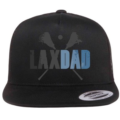 Lax Dad Lacrosse Player Father Coach Sticks Vintage Graphic Flatbill Hat