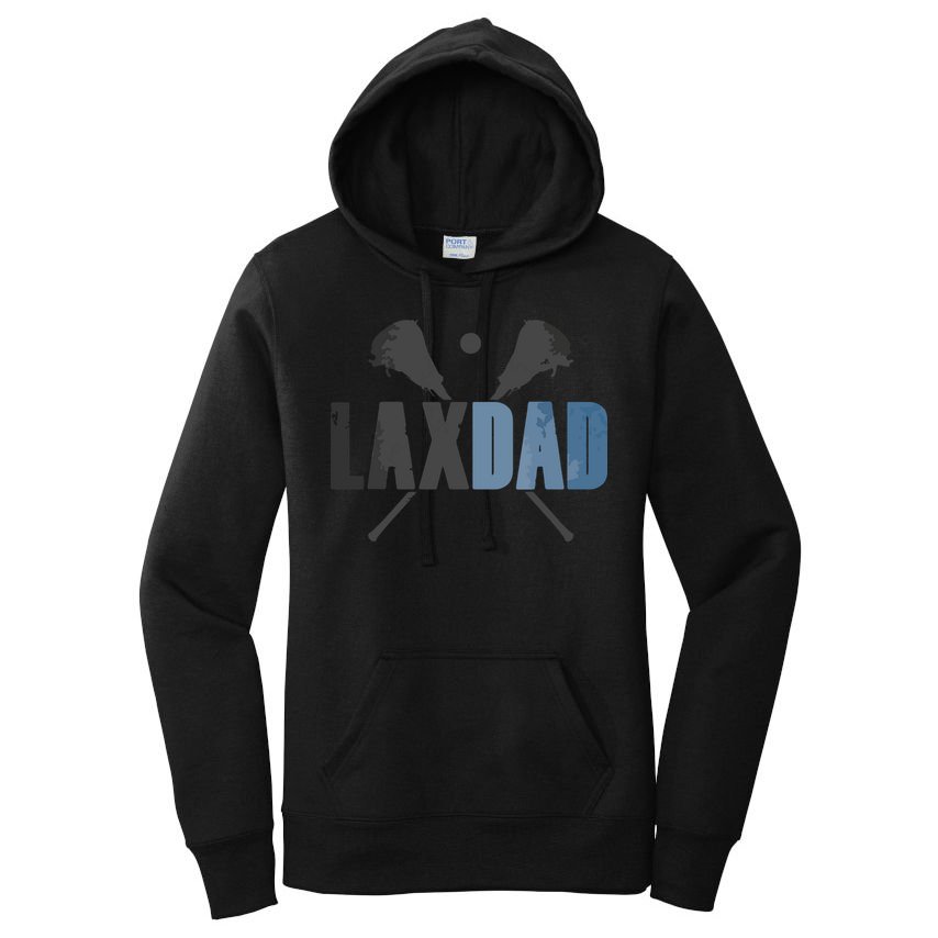 Lax Dad Lacrosse Player Father Coach Sticks Vintage Graphic Women's Pullover Hoodie
