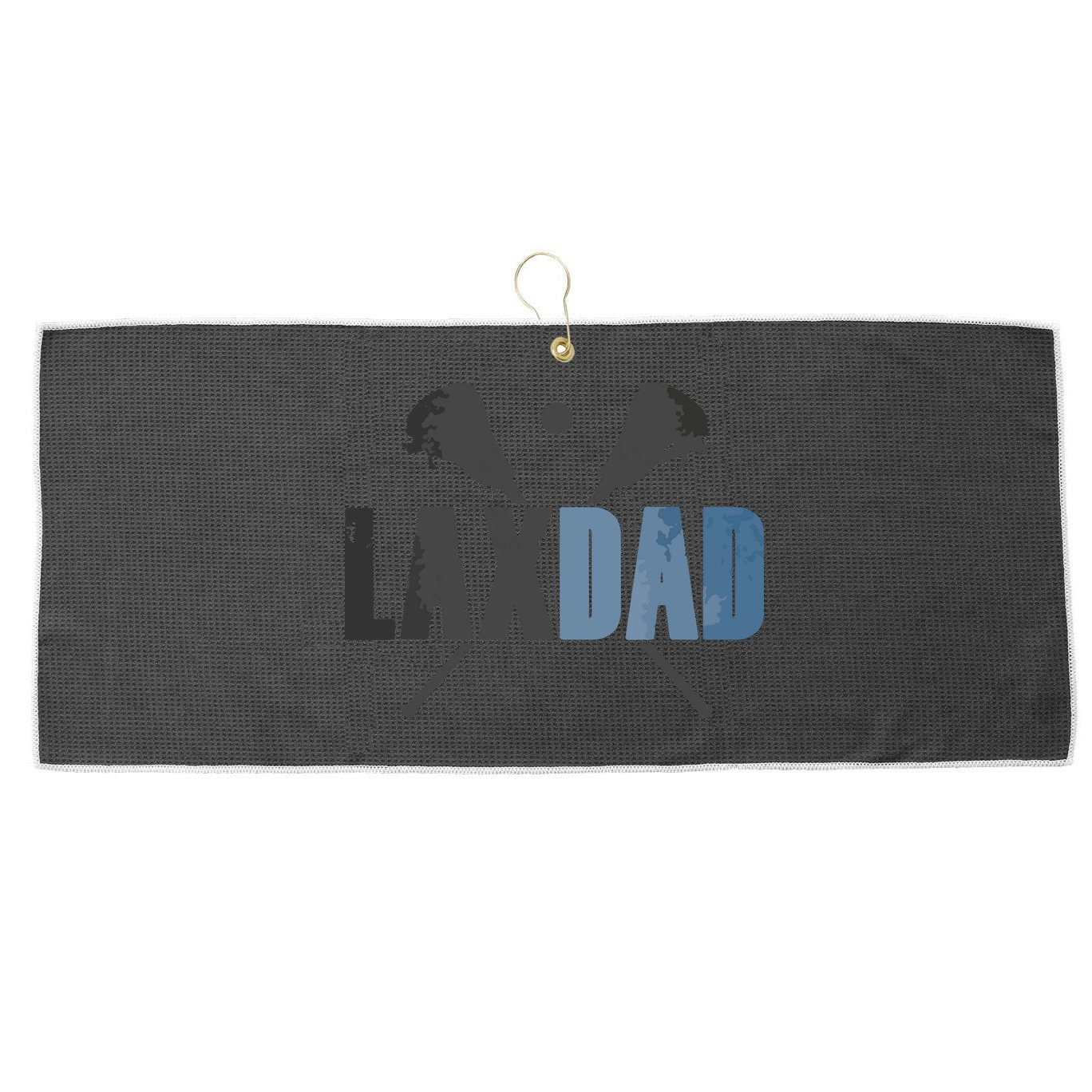 Lax Dad Lacrosse Player Father Coach Sticks Vintage Graphic Large Microfiber Waffle Golf Towel