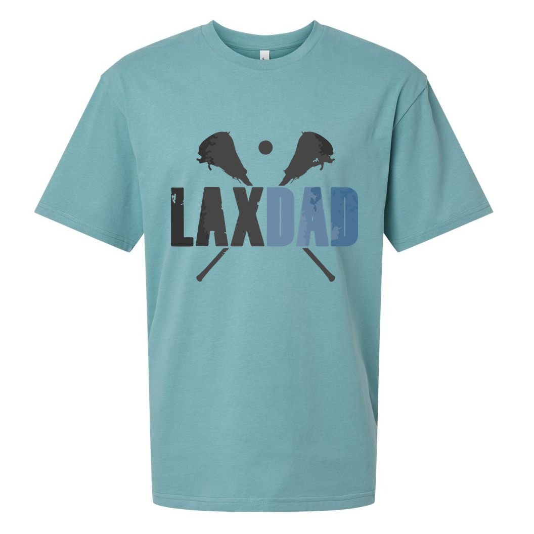 Lax Dad Lacrosse Player Father Coach Sticks Vintage Graphic Sueded Cloud Jersey T-Shirt