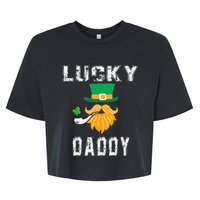 Lucky Daddy Leprechaun Saint Patrick's Day Gift Bella+Canvas Jersey Crop Tee