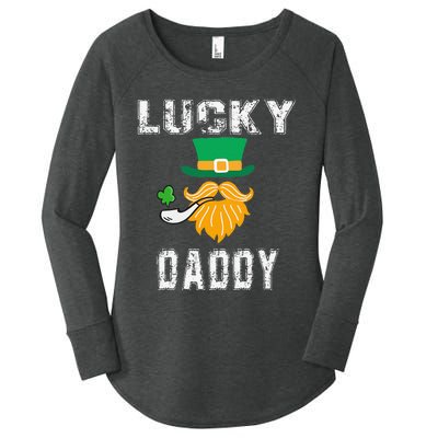 Lucky Daddy Leprechaun Saint Patrick's Day Gift Women's Perfect Tri Tunic Long Sleeve Shirt