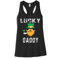 Lucky Daddy Leprechaun Saint Patrick's Day Gift Women's Racerback Tank